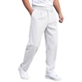 thumbnail image 2 of Hinvhai Men's Classic-Fit Wrinkle-Resistant Pleated Chino Pant ( White XXL(XXL), 2 of 8
