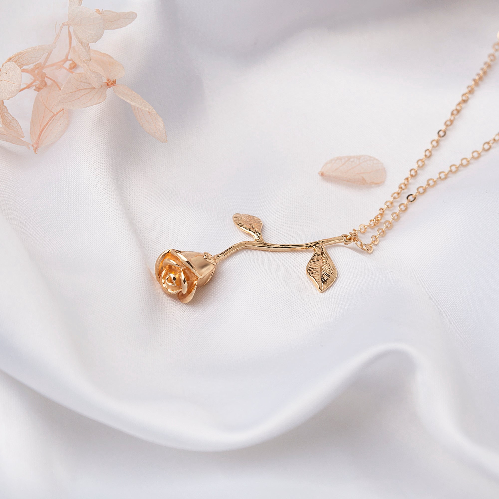 Anavia "To An Amazing New Mom" Mother's Day Rose Necklace With Gift Card, 1st mothers day gift for new mom [Gold]