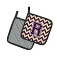 thumbnail image 2 of Caroline's Treasures CJ1058-RPTHD Letter R Chevron Purple and Gold Pair of Pot Holders, 7.5HX7.5W, multicolor, 2 of 2