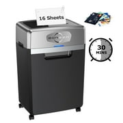 Bonsen 16 Sheet Micro Cut P5 Shredder | 30 Mins Running Time Document Shredders with 7.9-Gallon S3108