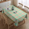 thumbnail image 2 of Colorful Grid Checkered Pattern Rectangle Tablecloth 60"x84",Waterproof Polyester Rectangle Table Cloth, Wipeable Spillproof Polyester Tablecloth for Dining, Camping, Indoor and Outdoor, 2 of 5