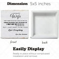 thumbnail image 3 of To My Beautiful Wife Wooden Box Sign, Romantic Gifts for Wife, Wife Gifts Birthday Christmas Anniversary Valentines Day Decorations for Office Desk, Bathroom, Bedroom Shelf Decor 5"x5", 3 of 5