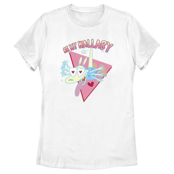 Women's Rocko's Modern Life Be My Wallaby  Graphic Tee White Medium