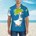 thumbnail image 4 of Daiia Goose Holding an Umbrella Hawaiian Shirt for Men Gentle Cotton Regular Short Sleeve Casual-3X-Large, 4 of 9