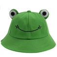thumbnail image 2 of Cartoon Frog Bucket Sun Hat, Unisex Bucket Hat Outdoor Foldable Summer Hat, 2 of 4