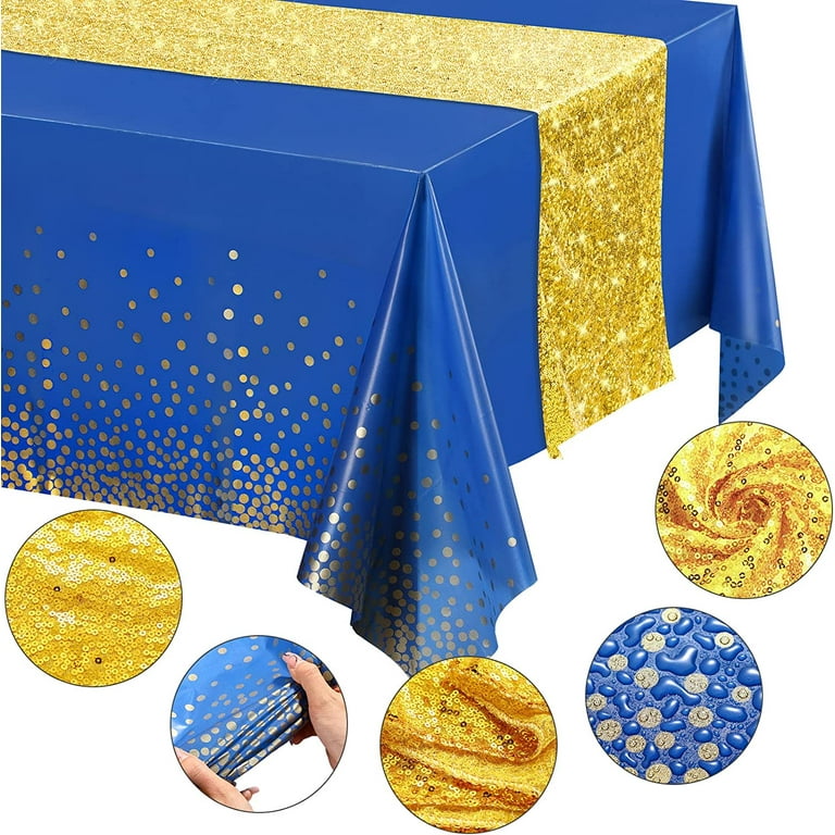 Gold Confetti Paper Table Runner Easy & Cute Dining Decor