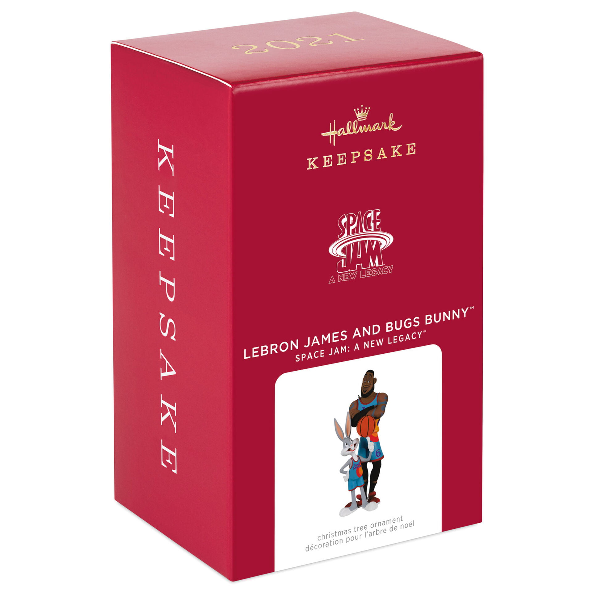 Hallmark Space Jam 2 Lebron Lola or Bugs Bunny Ornament with Gift Tag Envelope Lebron 