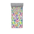 thumbnail image 2 of Ambesonne Colorful Fitted Sheet & Pillow Sham Set, Movement Lifestyle Art, Queen, Multicolor, 2 of 3