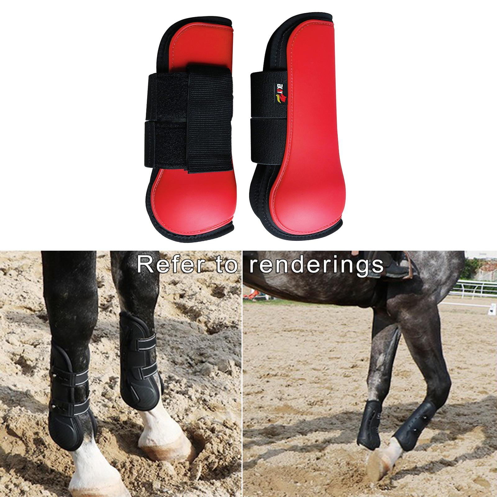 Dark Blue Horse Boot Leg Protector Adjustable Horse Splint Tendon Leg Support Wrap Foot Guard Equipment 1 Pair