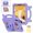 Lightpurple, variant on Dteck Cute Kids Case for iPad Mini 7 (A17 Pro) 2024 / iPad Mini 6 2021 8.3 inch, Shockproof EVA Protective Case with Handle Kickstand DIY Cartoon Cover, Skyblue