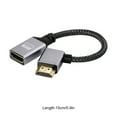 thumbnail image 3 of Cable De Extensión Adaptador de Cable de 15CM, Cable de vídeo Compatible con HDMI de 18 Gbps macho a hembra, trenza de nailon, 3 of 5