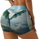 thumbnail image 1 of Fotbe Cloud Sky Green Dragon Shorts Sin Costuras – Shorts Deportivos de Cintura Alta para Mujer, Elásticos para Gimnasio, Yoga, Running o Ciclismo-Medium, 1 of 8