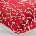 thumbnail image 2 of Cayenne Red Pillow Cases, Contemporary Floral Pillow Cases, 12x12 inch (30x30 cm) Pillow Covers Decorative, Burnout Velvet Square Pillow Cases, Red Willow - Cayenne Red Drops, 2 of 5