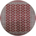thumbnail image 1 of Ahgly Company Machine Washable Indoor Round Industrial Modern Khaki Rose Pink Area Rugs, 6' Round, 1 of 7