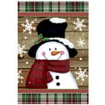 thumbnail image 1 of Smile Snowman with Red Scarf Outdoor ard Decorative Snowflake Winter Garden 12x18 Inch, 1 of 6