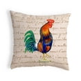 thumbnail image 1 of Coussin Non-Cordé Rooster on Beige Script - Petit, 1 of 1