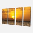 thumbnail image 2 of Yellow Sunset and Brown Ocean - Seashore Canvas Art Print, 2 of 3