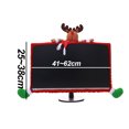 thumbnail image 1 of Christmas Computer Monitor Border Cover TV Monitor Cover Elastic Laptop Computer Cover for Xmas Home Office Computer Decoration-Santa Claus, 1 of 4