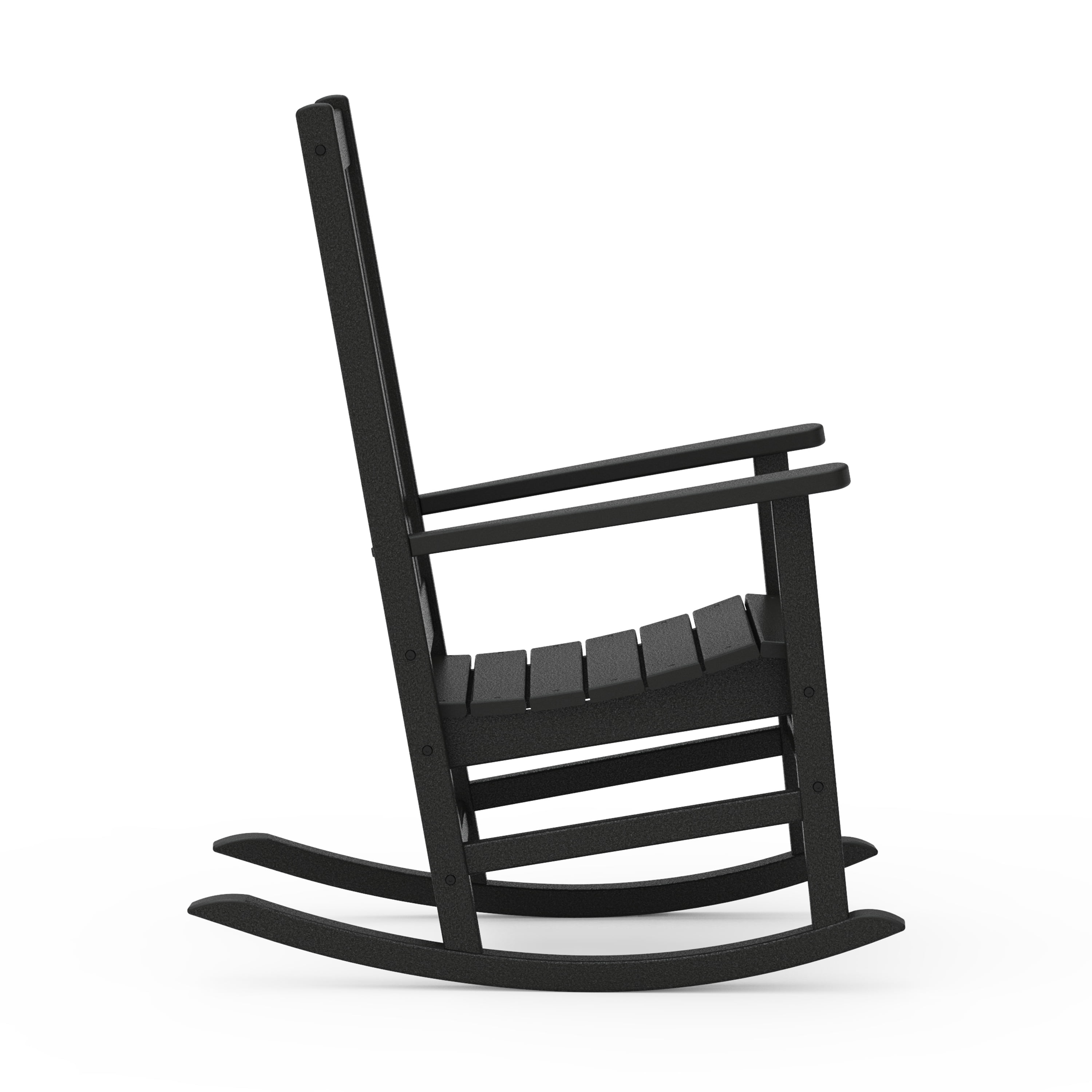 Better Homes & Gardens by POLYWOOD Southlake Outdoor Rocking Chair, All-Weather HDPE, Patio Seat for Porch, Deck, Black