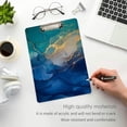 thumbnail image 5 of 12.5"x9" Luxury Marble Texture Clipboards, Standard A4 Letter Size Nursing Clipboard with Low Profile Metal Clip Decorative Clip Board for Office Supplies,Gold, 5 of 7