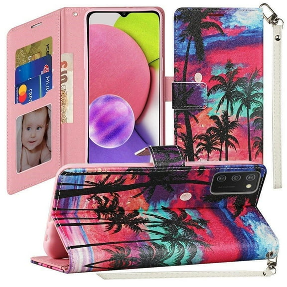 For Nokia G100 N150DL Wallet ID Flip Pouch Cover Cell Phone Case - Beautiful Island