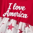 thumbnail image 6 of WEIWEN Toddler Baby Girl 4th of July Outfits Short Sleeve Layered Ruffle Red White and Blue Dress Dress Kids Girls Memorial Day Clothes Red, 18-24 Months, 6 of 7