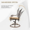 thumbnail image 5 of Haverchair 2 Piece Outdoor Bistro Dining Swivel Rocker Chair Set Cast Aluminum Dining Chairs, 5 of 7