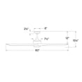 thumbnail image 4 of Hinkley Lighting - Sculpt - 3 Blade Ceiling Fan with Light Kit In Modern, 4 of 13