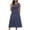 Blue, variant on Summer Dresses for Women Casual Striped Round Neck Spaghetti Strap Sleeveless Sundress