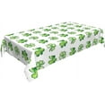thumbnail image 2 of St. Patrick''s Day Tablecloth 60 x 84 Inch Rectangle Watercolor Shamrock Table Cloth Washable Wrinkle Resistant Rustic Lucky Green and White Table Cover for Holiday Party Dinner Decor, 2 of 6