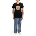 thumbnail image 4 of CafePress - Yorkie Rose Women's Dark Pajamas - Women's Short Sleeve Print T-Shirt and Pants Dark Cotton Pajama Set, 4 of 7