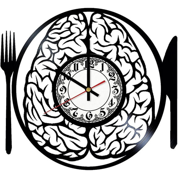 Amblelife Brain Vinyl Record Wall Clock Brain Wall Clock Home Decor Wall Art Wall Decor Original Gift