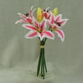 thumbnail image 2 of 1 Pc, 11.5 Inch Tiger Lily Bundle w/4 Blooms Perfect For Decorations, Bridal Showers/Wedding Bouquets & Centerpieces - Cream, 2 of 5