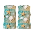 thumbnail image 2 of Gaeub Starfish And Seashell Men's Mesh Basketball Jersey, Quick-Drying Sleeveless Top S-4XL, Loose Muscle Tank Top -3X-Large, 2 of 9