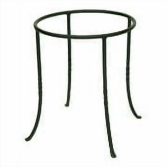 14 in. Tall Black Powder Coat Metal Small Indoor/Outdoor Patio Flowerpot Plant Stand