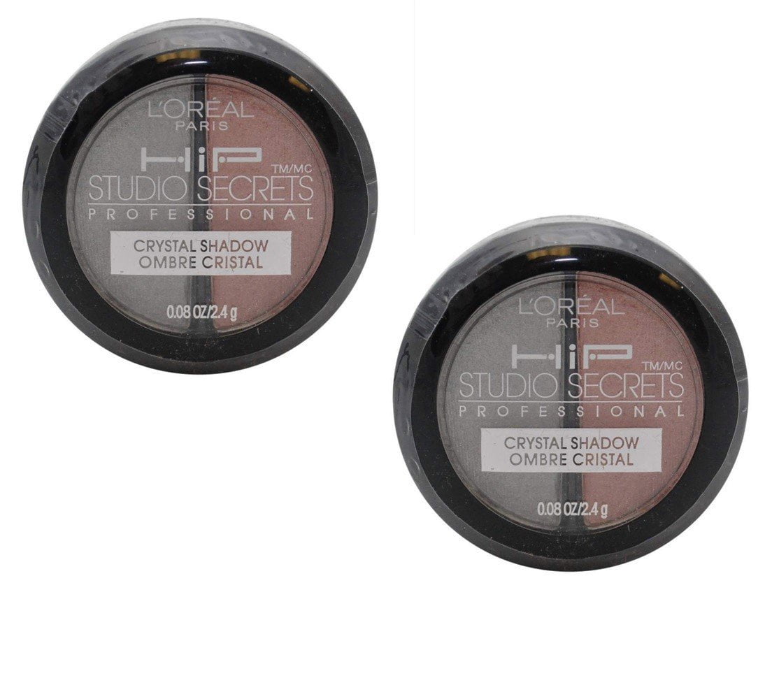 Pack of 2 L'Oreal HIP Studio Secrets Crystal Eye Shadow Duo, 919 Romantic