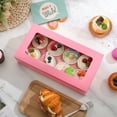 thumbnail image 5 of JINMING 8 Count Cupcake Boxes with Window and Inserts, 15 Pack Pink Cupcake Containers, 12.2" x 6.3" x 3" Cupcake Holders for Muffins, Desserts, Pastries for Mothers Day, 5 of 8