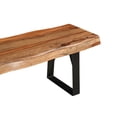thumbnail image 3 of Taran Designs Darcy 68" Live Edge Solid Wood Dining Bench in Brown, 3 of 5