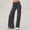 Dark Gray, variant on CHIUNL Straight Leg Yoga Pants for Women, High Waisted Pocketless Tummy Control Leggings, Minimalist Buttonless Wide Leg Lounge Pants for Office (Beige L)