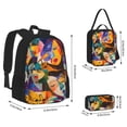 thumbnail image 2 of Balery Abstract Musical Faces Mochila escolar 3 en 1 para niños: mochila resistente con lonchera térmica y estuche para lápices. Mochila escolar para niños y niñas., 2 of 7