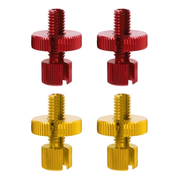 Unique Bargains 4 Pcs M8 Motorcycle Clutch Brake Cable Adjuster Screw Aluminum Alloy Brake Clutch Line Adjusting Bolt for Motorbike Scooter Dirt Bike Red Gold Tone