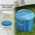 thumbnail image 3 of Portable Ice Bath Tub, Outdoor Cold Plunge Tub with Thermo Lid, Cover and Carry Bag for Athletes Recovery and Cold Water Therapy, Dark Blue, 3 of 9