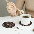 thumbnail image 6 of Disketp Coffee Bean Funny Coasters,6 Pcs Leather Coasters With Holder, Perfect Housewarming Hostess Gifts,Protect Furniture From Water Marks Scratch And Damage, 6 of 9