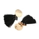thumbnail image 3 of Pendientes bohemios con borlas, pendientes tipo botón, colgantes, de lana, con forma circular, llamativos para mujer Negro, 3 of 9