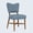Blue, variant on Hawsaiy Dining Chairs Set of 2, Upholstered Fabric Dining Room Chairs, Mid Century Modern Kitchen Chairs with Solid Wood Legs & Cross-Brace Support, Farmhouse Side Chairs for Dining Room, Black