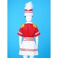 thumbnail image 4 of iiniim Unisex Girls Boys Marching Band Costume Uniform Sets Jacket Pants Mini Skirt Gloves Hat Outfit, 4 of 7