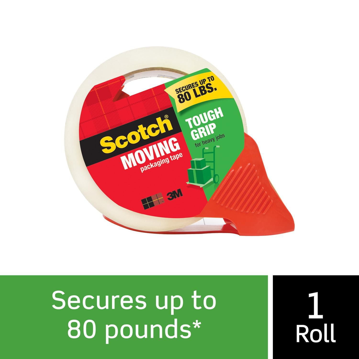 Ruban de déménagement et d’emballage à prise robuste 3500-RD-ESF Scotch®, 1,88 po x 54.6 v (48 mm x 50 m), 1 rouleau/paquet