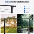 thumbnail image 4 of 42in Black Cable Railing Kit Post Kit Complete Set Cable Railing System for Decks Length Adjustable Easy DIY, 4 of 9