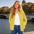 thumbnail image 2 of Vestes d'Automne pour Femmes 2025, Comdrip Veste Décontractée pour Femmes avec Design Imprimé Coupe-Vent Veste Légère Femmes Jaune TG, 2 of 5