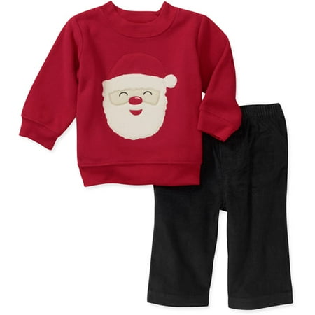

Newborn Boy Christmas Fleece and Pant Set